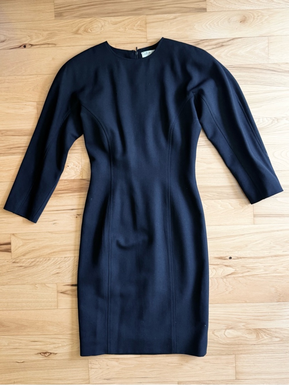 Vintage Calvin Klein 90s wool midi dress